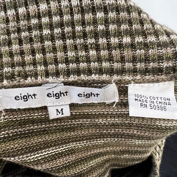 Anthropologie eight eight eight Cowell neck green and brown earth tones tunic, M - Picture 7 of 16